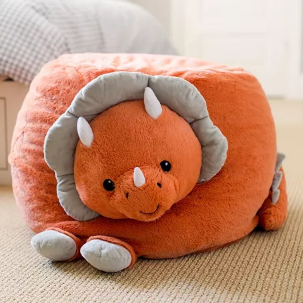 Soft landing dinosaur bean bag chair